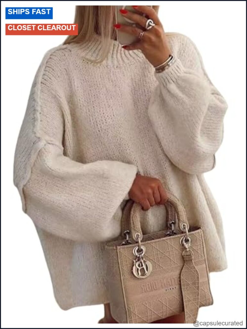 Oversized Fuzzy Crewneck Pullover Sweater for Women Long Sleeve
